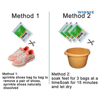 [winnie] 10 bolsas anti hongos sudor comezón eliminación de olores polvo hidratante cuidado de los pies (8)