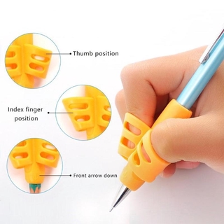 3Pcs/Set Children Writing Pencil Holder Posture Correction/Learning Practise Silicone Pen Aid Grip Posture Correction Tool/Study Pencil Holding Training Stationery Set (6)