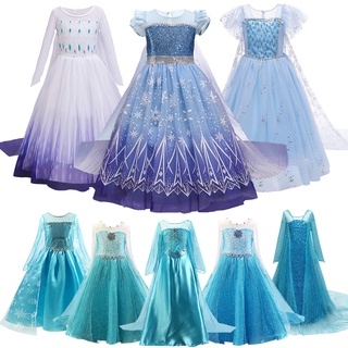 frozen elsa princesa vestidos para niños niñas navidad disfraz de halloween princesa cosplay fiesta
