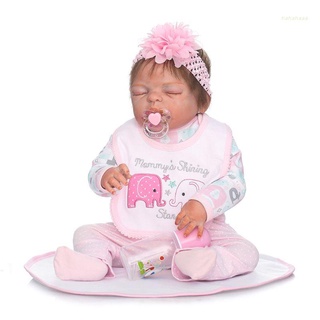 Haha 48cm lindo Reborn muñeca realista completo de silicona vinilo recién nacido dormir bebés juguete ropa realista regalos hechos a mano