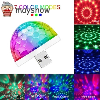 Mayshow nuevo coche atmósfera luces decoración RGB lámpara de música Sensor de sonido Mini USB poder Disco magia etapa efecto Led Auto Interior