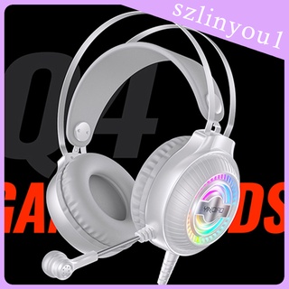 Nueva llegada Q4 7.1 banda De sonido De super-Ear Para juegos auriculares con Luz Led Para Gamer Para Pc Portátil