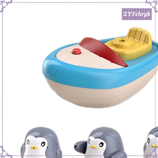 Juguete De Baño Spray Agua De Dibujos Animados Barco Pingüinos Juguetes De Ducha Para Bebé Niño