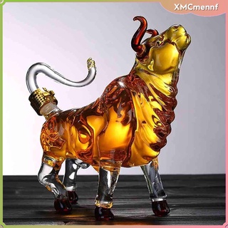 Cow Figurine Whisky Decanter Lead Free for Home Dining Bar Liquor Vodka Rum