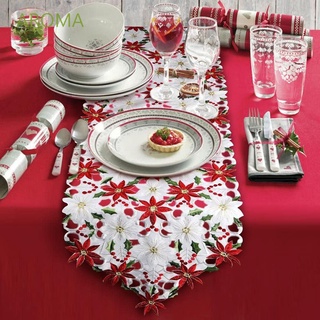 Aroma bordado mantel fiesta mesa cubierta camino de mesa para el hogar año nuevo restaurante decoración de navidad boda banquete Vintage mantel individual/Multicolor (1)