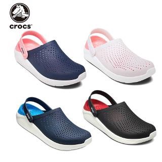 100% Crocs Duet deporte zueco Unisex spot moda al aire libre zapatillas zapatos de playa sandalias media zapatillas agujero zapatos