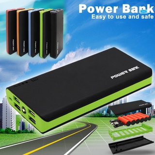 DIY 2.1A Mobile Power Bank caso cargador de batería caja caja con 4 puertos USB para teléfono