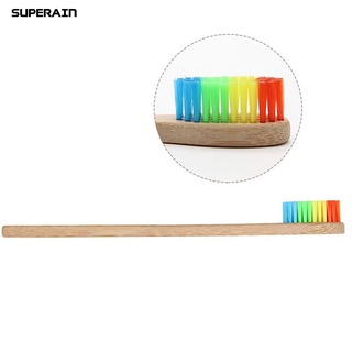 cerdas arco iris suaves mango de bambú cuidado oral dientes cepillo de dientes de limpieza de viaje (9)