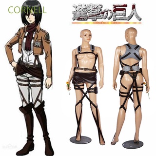 CORNELL Adjustable Shawl Belt Suit Adult Costumes Attack on Titan Anime Harness Belt Fashion Recon Corps Shingeki No Kyojin Cosplay Leather Shorts/Multicolor