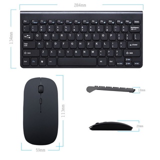 K119 Ultra-delgado Durable USB Mini teclado inalámbrico y ratón Combo Kit (1)
