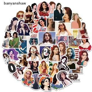Banyanshaw 50Pcs Singer Lana Del Rey Graffiti Pegatina Guitarra Maleta Patineta CO