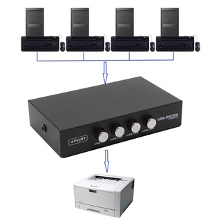 sed 4 puertos usb2.0 compartir dispositivo interruptor adaptador caja para pc escáner impresora (5)