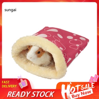 sun_ pequeño nido erizo ardilla hámster cama conejillo de indias caliente invierno saco de dormir