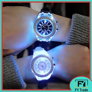 Reloj de moda fluorescente personalizado para parejas