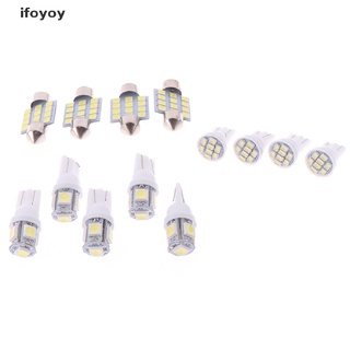 ifoyoy - kit de luces led blancas para coche, para interiores, cúpulas y placas de matrícula co