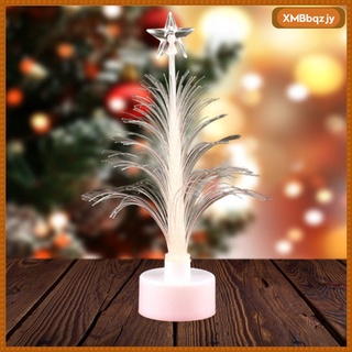 mini luz nocturna de fibra óptica led con adornos de estrella decoración colorida para decoración de mesa de navidad