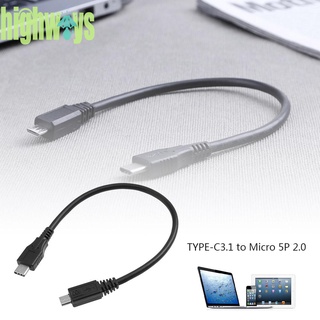 M Cable conector macho USB-C tipo C a Micro USB 5 pines macho