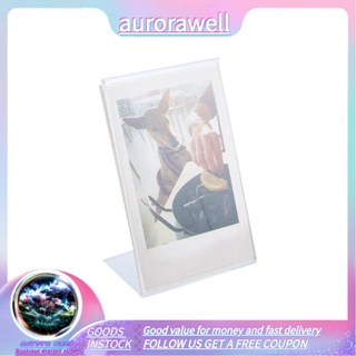 Aurorawell - soporte transparente para marco de fotos (forma L), diseño de retrato libre para Instax Mini 8/7s/25