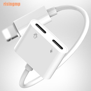 Risingmp¥~ adaptador Dual convertidor cargador y auriculares Jack para iPhone 7 8 PLUS X XR XS MAX