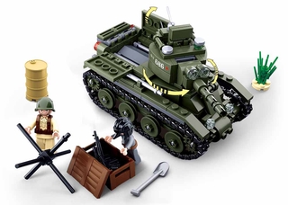 Compatible Lego bloques de tanque juguetes DIY ensamblar la segunda guerra mundial tanque modelo bloques juguetes educativos para niños (5)