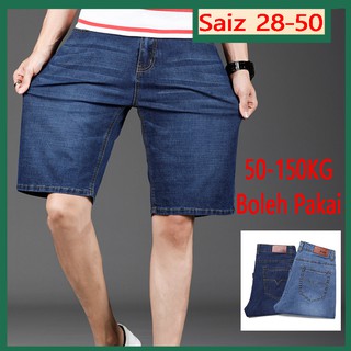 Saiz grande 28-50 exterior Jeans pantalones cortos hombres fuera corto Denim Slack elástico que Selesa (1)