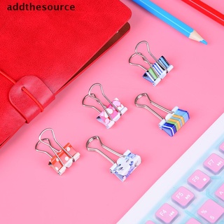 [Addthesource] 24pcs Cute Colorful Metal Binder Clips File Paper Clip Office Supplies 19mm HGDX
