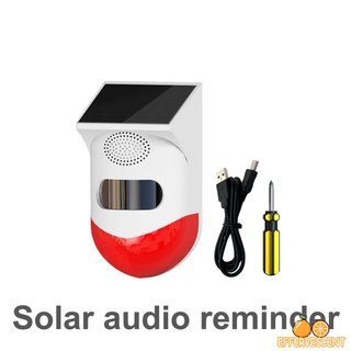 Personalizado Radiodifusión De Voz Solar Policía Sirena MP3 Audio Sonido Infrarrojo Y Luz Sensor De Cuerpo Humano Alarma @ Efervescente