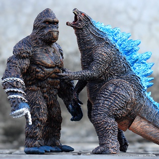 2021 Godzillas VS King Kong película versión garaje Kit grande 43cm dinosaurio monstruo móvil PVC figura de acción