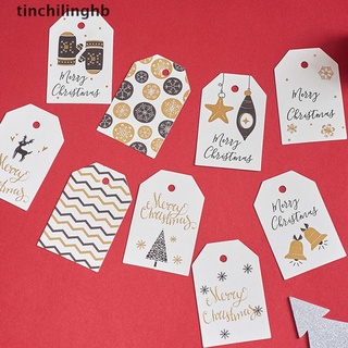 [tinchilinghb] 100pcs navidad diy etiquetas kraft etiquetas de regalo papel de regalo colgante etiquetas tarjetas de papel [caliente]