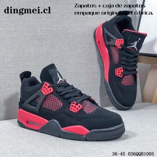 Nike Air Jordan 4 "Red Thunder" AJ4 Joe 4 Black Red Thunder Zapatillas de baloncesto culturales para hombre Código: 036QQB1005