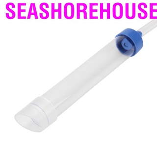 Seashorehouse acuario cambiador de agua Manual limpiador de grava sifón tubo tanque de peces herramienta de limpieza