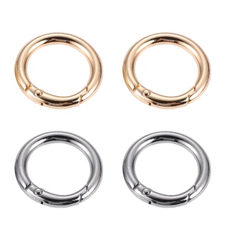 inlove 2 piezas de 2 cm círculo o anillo de conexión bolsas de metal hebillas de cinturón accesorios de bricolaje