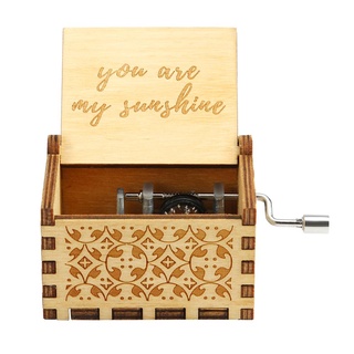 caja de música de madera antigua de manivela caja musical de manivela casa retro adorno regalos
