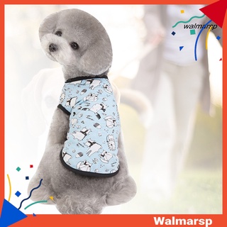 [Wmp] chaleco de perro de impresión de dibujos animados de dos patas cachorro T-shirt verano moda mascota ropa para la vida diaria
