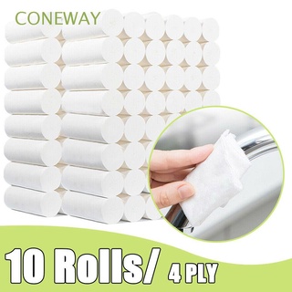 coneway 4 capas de papel higiénico suave toalla de baño papel higiénico papel de baño multifold blanco amigable con la piel toalla de papel de limpieza del hogar