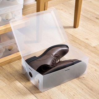 Nuevo Hogar Plástico Transparente Zapato Bota Caja Apilable Plegable Almacenamiento Caliente J5Q4 Organizador B7M4 (3)