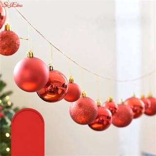 4/6/8 cm árbol de navidad bolas de purpurina decoraciones/mas fiesta colgante bola de plástico adornos/hogar año nuevo boda fiesta (9)