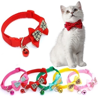 Collar Bowknot para gatos con fuelle ajustable para perros pequeños collar para gatos pequeños accesorios para mascotas