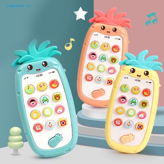 NGY forma de piña simulada teléfono móvil bilingüe musical led niños juguete educativo