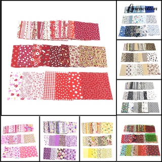 Linencotton 50Pcs 10x10cm Floral Patchwork tela de algodón liso tela para bricolaje costura acolchado (1)