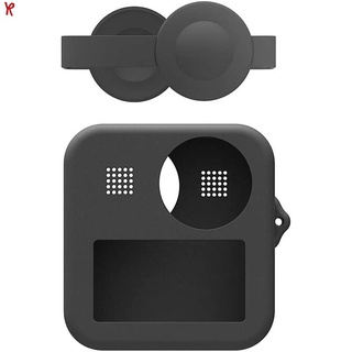 [en stock] funda de silicona para gopro max dual lens tapas caso funda protectora para gopro max cámara de acción accesorios