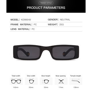 Gafas de sol cuadradas de alta calidad Retro para hombre/mujer/marco pequeño UV400 (9)