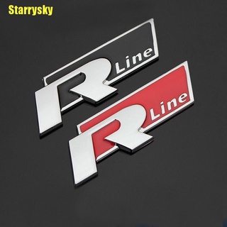 {[Starrysky]} Etiqueta engomada del emblema de la línea Rline R-Line del coche para Vw Cc Gti Passat (1)