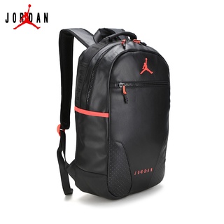 nike original auténtico air jordan aj6 mochila de los hombres bolso de hombro de cuero bolsa de ordenador mujer gran capacidad 9a0259 (1)