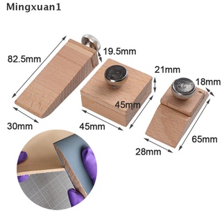 [Mingxuan] soporte de papel de lija de madera, herramienta de pulido de cuero para sillín de cinturón, pulidor