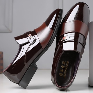 Hombres de negocios casual zapatos de cuero, moda de negocios de los hombres, todo-partido zapatos de cuero, zapatos de los hombres formales, negro