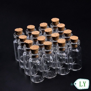 Ly 10x precioso frascos transparentes botella de vidrio con tapón de corcho botellas de mensaje vacías deseos Mini contenedores transparentes pequeños