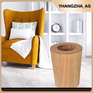 (Yhangzha_As) Maceta De basura De madera sólida 9l simple redondo redondo Para el hogar/oficina/Hotel/habitación/habitación