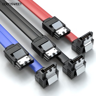 Cocosweet 3 pzs Cable SATA de alta velocidad 6 Gbp/s SDD HDD 90 grados
