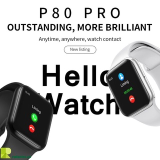 P80 pro Bluetooth call pulsera inteligente reloj frecuencia cardíaca presión arterial salud reloj inteligente a prueba de agua / control de música Bluetooth RUISATSS